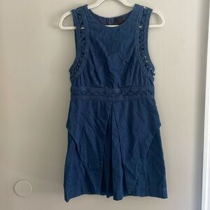 Blue Sleeveless Mini Dress